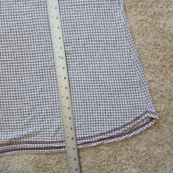 Cacique Sleep Womens Plus 18/20 Grey Waffle Knit Thermal Pajama Set Henley Pants - Picture 4 of 9